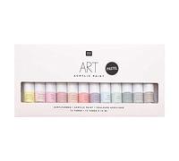 Rico Peinture acrylique 12 couleurs Tons pastel