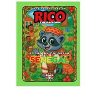 Rico the Raccoon Explores Senegal - Coloring Book for Kids: Baobabs, Drums and Island Mysteries | Educational Curiosities | Ages 4-8