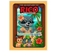 Rico the Raccoon in Solomon Islands - Coloring Book for Kids: Rainforest Drums, Coral Reefs & Island Myths | 22 Rhyming Pages to Explore the Pacific | Ages 5-10