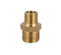RICODA Adaptateur de coupleur Rapide de raccord de Mamelon Hexagonal de Tuyau en Laiton 1/8 1/4 3/8 1/2 3/4 1 connecteur de Filetage mâle à mâle BSP, 1,2