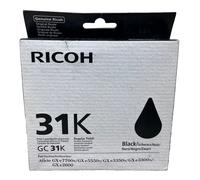 RICOH 405688 GC31K Cartouche Originale Noire GX E3000N/GX E3300N/GX E3350N/E2600