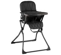 RicoKids Chaise haute pour bébé - Chaise d'alimentation pour bébé avec plateau amovible - 6 à 36 mois - Assise souple et large avec matériau agréable - Structure robuste - 60 x 70 x 95 cm - Noir