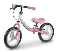 Ricokids Draisienne Bebe 1 an - Vélo Bébé sans Pédales avec Freins - Roues en Mousse EVA - Selle Réglable - Vélo d'apprentissage - Rose Blanc