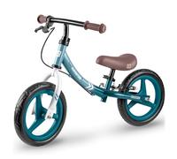 Ricokids Draisienne Bebe 1 an - Vélo Bébé sans Pédales avec Freins - Roues en Mousse EVA - Selle Réglable - Vélo d'apprentissage - Bleu Blanc