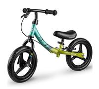 Ricokids Draisienne Bebe 1 an - Vélo Bébé sans Pédales avec Freins - Roues en Mousse EVA - Selle Réglable - Vélo d'apprentissage - Vert Noir