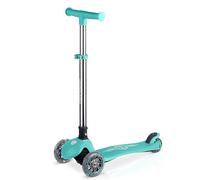 Ricokids Trottinette d'équilibre pour enfants - Socle lumineux - Roues LED - Guidon réglable - Jusqu'à 50 kg - Turquoise brillant