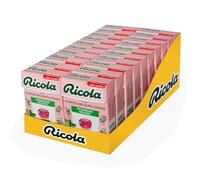 Ricola - 20 Boîtes de 50g -Bonbons aux Plantes Suisses - Parfum Framboise Mélisse - Rafraîchissant - Sans Sucres -