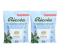 Ricola bonbons à la menthe glacier sans sucre Pastille(S) 2x125 g