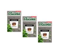 Ricola® | Bonbons aromatisés à la réglisse | Bonbons aux herbes sans sucre - 3 x 50 Gr