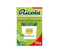 Ricola Bonbons aux Plantes Suisses Goût Citron Vert Thé Vert 50g