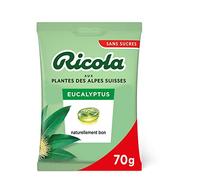 Ricola - Bonbons aux Plantes Suisses - Parfum Eucalyptus - Rafraîchissant - Sans Sucres - Vert, Sachet de 70 g (Lot de 1)