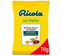 Ricola - Bonbons aux Plantes Suisses - Parfum Plantes - Rafraîchissant - Sans Sucres - Sachet, Vert, 70 g (Lot de 1)