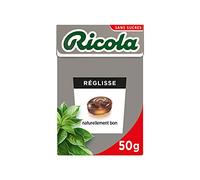 Ricola - Bonbons aux Plantes Suisses - Parfum Réglisse - Gourmand et Rafraîchissant - Sans Sucres - Boîte de 50g