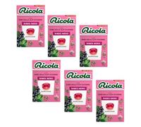 Ricola® | Bonbons durs au cassis | Bonbons aux herbes suisses sans sucre - 6 boîtes (300 Gr)