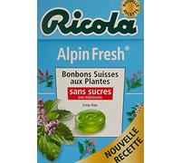 Ricola Bonbons Suisse aux Plantes Alpin Fresh sans sucres – 5 x 50 g