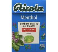 Ricola Bonbons Suisses aux Plantes Menthol sans Sucres 50 g - Lot de 5