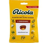 Ricola - Bonbons aux Plantes Suisses - Parfum Plantes - Rafraîchissant - Sans Sucres - Sachet, Vert, 70 g (Lot de 1)