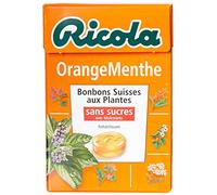 Ricola Bonbons Suisses aux Plantes Saveur Orange Menthe La Boîte de 50 g - Lot de 5