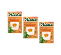 Ricola® | Comprimés de menthe orange | Bonbons aux herbes suisses bénéfiques et rafraîchissants | Bonbons sans sucre - 3 boîtes (150 Gr)