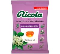 Ricola Fleurs de Sureau Bonbons suisses sans sucre rafraîchissant 75g