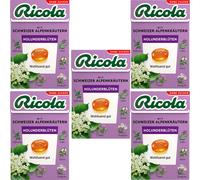 Ricola Fleurs de Sureau sans sucre en Böxli rafraîchissant 50g paquet de 5