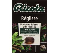 Ricola Bonbon suisse aux plantes sans sucre avec extrait de plante de stévia, un édulcorant d'origine naturelle - La boîte de 50g