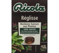 Ricola Suisse Bonbons aux Plantes Réglisse sans sucres 50 g - Lot de 5
