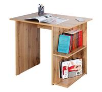 RICOO Bureau avec Rangement 82 x 76 x 60 cm WM089-EW Table Informatique Petit Chêne Marron