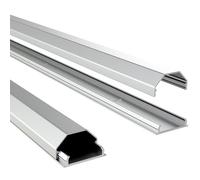 RICOO Cache Câble Canal de Cables pour TV et Ordinateur Z0100-S Guide-câbles en Aluminium Fixations Mural ou de Sol Conduit de Cables Argent 110cm