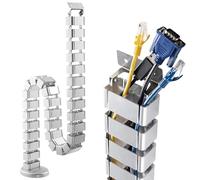 RICOO Cache Câble Canal de Z0101-S Cables pour TV et Ordinateur Guide-câbles fle x ible pour Bureau réglable Conduit de Cables