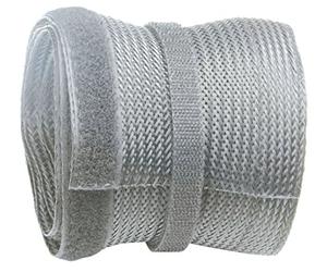 RICOO Cache Câble TV Passe Z9085G-2 Cable Goulotte Electrique Attache Cable Passe Fil Rangement Cable 2m Fermeture Scratch Polyester