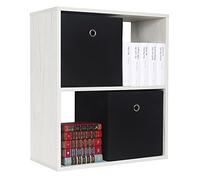 RICOO Étagère de Rangement 71 x 60 x 31 cm WM111-EP Table de Chevet Meuble Chaussures Organisateur Compartiments Ouvert Bois Couleur chêne Clair