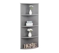 RICOO Étagère Murale Angle 110 x 33 x 33 cm WM058-PL Meuble de Rangement Suspendue Gris