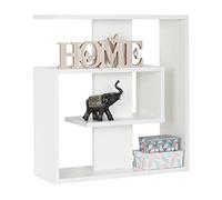 RICOO Étagère Murale Rangement 58 x 55 x 20 cm WM021-WM Meuble bibliotheque Suspendue Blanche Mat
