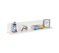 RICOO Étagère Murale Rangement 98 x 19 x 19 cm WM052-WM Tablette Flottante Blanc Mat