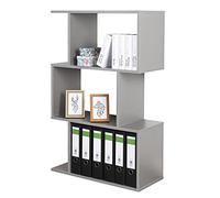 RICOO Étagère Rangement 106 x 70 x 30 cm WM075-PL classeur Bureau Gris 3 Cases