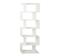 RICOO Étagère Rangement 192 x 70 x 25 cm WM070-WM Meuble bibliotheque Blanche Mat 6 Cases
