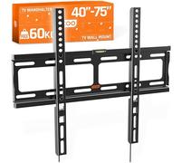 RICOO F0244 Support Mural TV Plat Inclinable Fixation TV Universel 26-55 Pouces (66-140cm) Télé OLED LCD LED Écran incurvé VESA 400x400 Noir