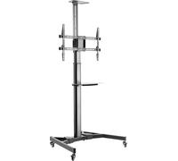 RICOO FS0364 Support TV sur roulettes 40 42 43 48 50 55 58 60 65 70 75 Pouces Mobile Inclinable Hauteur réglable Universel Meuble TV avec Étagère VESA 200x200 à VESA 600x400