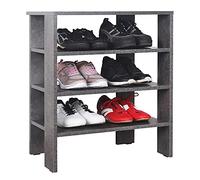 RICOO Meuble Chaussure Entree 70 x 55 x 32 cm WM039-BG Range Chaussures Gris béton - Etagere Rangement
