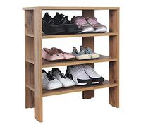 RICOO Meuble Chaussure Entree 70 x 55 x 32 cm WM039-EW Range Chaussures Chêne Marron Wotan - Etagere Rangement