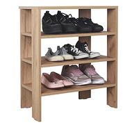 RICOO Meuble Chaussure Entree 70 x 60 x 32 cm WM039-EG Range Chaussures Chêne Marron - Etagere Rangement