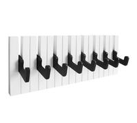 RICOO Patère Murale pour Enfants, WM1886-M, en Bois Noir et Blanc, 39x15x2cm, Idéal pour Entrée et Salle de Bain