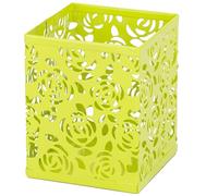 RICOO - Pot a Crayon Bureau B003-GN, Rangement Bureau Organisateur en Fer, Accessoire de Bureau pour École, Organisateur de bureau, Porte stylo bureau, Bureau rangement, Vert