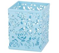 RICOO - Pot a Crayon Bureau B003-HB, Rangement Bureau Organisateur en Fer, Accessoire de Bureau pour École, Organisateur de bureau, Porte stylo bureau, Bureau rangement, Bleu clair