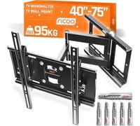 RICOO Support TV Mural 32-65" Pouces (81-165cm), R23-F Orientable et Inclinable Fixation Murale télévision Bras articulé pour télé VESA