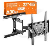 RICOO Support Murale TV Orientable S5944 Inclinable Universel 32-55" (81-140cm) Fix ation Mural Télévision LED/LCD/Incurvée VESA 200 x 200-400 x 400