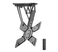 RICOO SE0544 Support TV Plafond 32 40 42 43 48 50 55 Pouces VESA 200x200 à VESA 400x400 Inclinable Pliable Hauteur réglable QLED OLED LED LCD