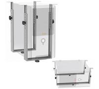 RICOO Support boîtier PC Universel TRH02-S, Montage sous Bureau, Support réglable pour Tour Ordinateur jusqu’à 35 kg, Argent