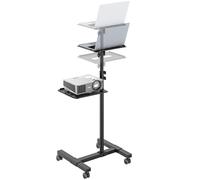 RICOO Support de projecteur à CZ0800 roulettes Mobile Inclinable Chariot à roues Support Tablette pour ordinateur portable avec étagère